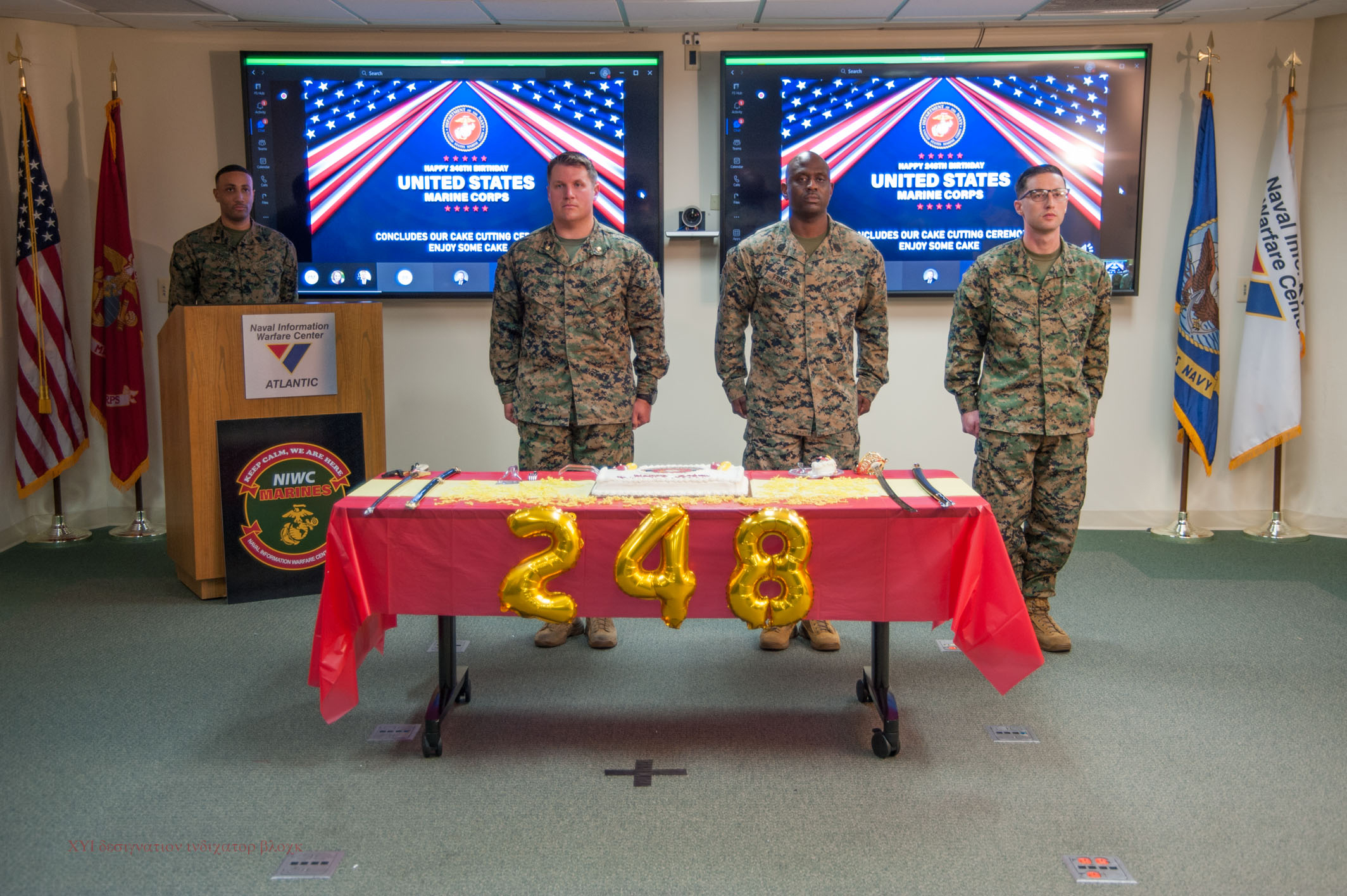 NIWC Atlantic celebrates USMC 248th Birthday in Hampton Roads, VA on 7 Nov 2023.