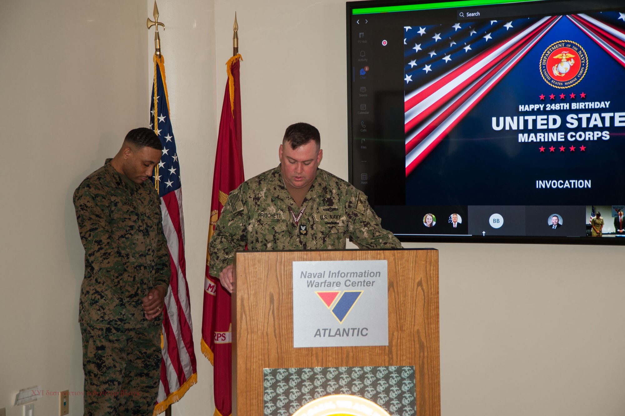 NIWC Atlantic celebrates USMC 248th Birthday in Hampton Roads, VA on 7 Nov 2023.