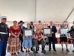 Presentation of DOD certificate to Peter McDonald, one of only three living Code Talkers. (Photos courtesy from the NCM Director Vince Houghton)