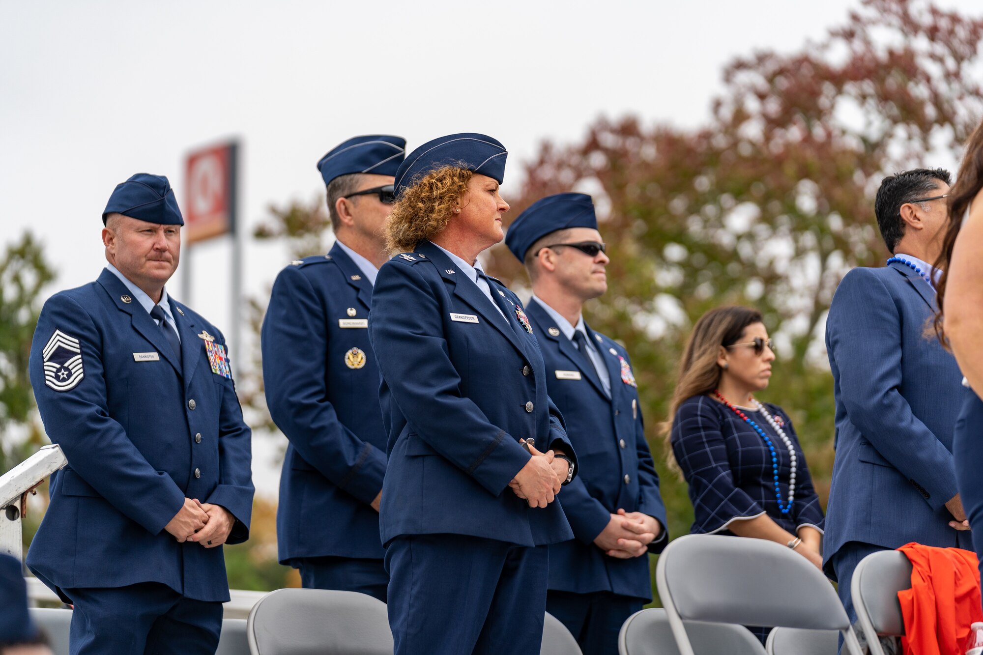 Keesler Air Force Base leadership attend the Veterans Day Parade in D’Iberville, Mississippi, Nov. 11, 2023.