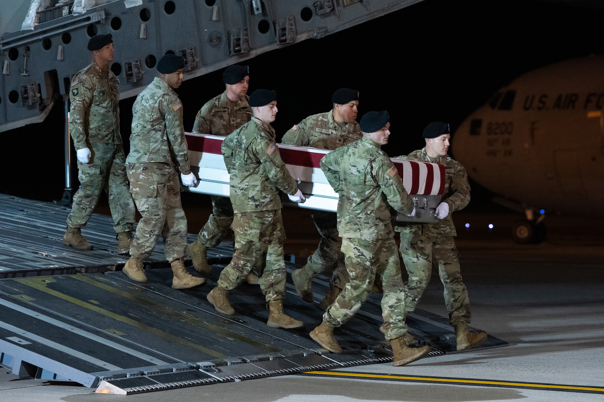 Dignified transfer for Army Staff Sgt. Tanner W. Grone