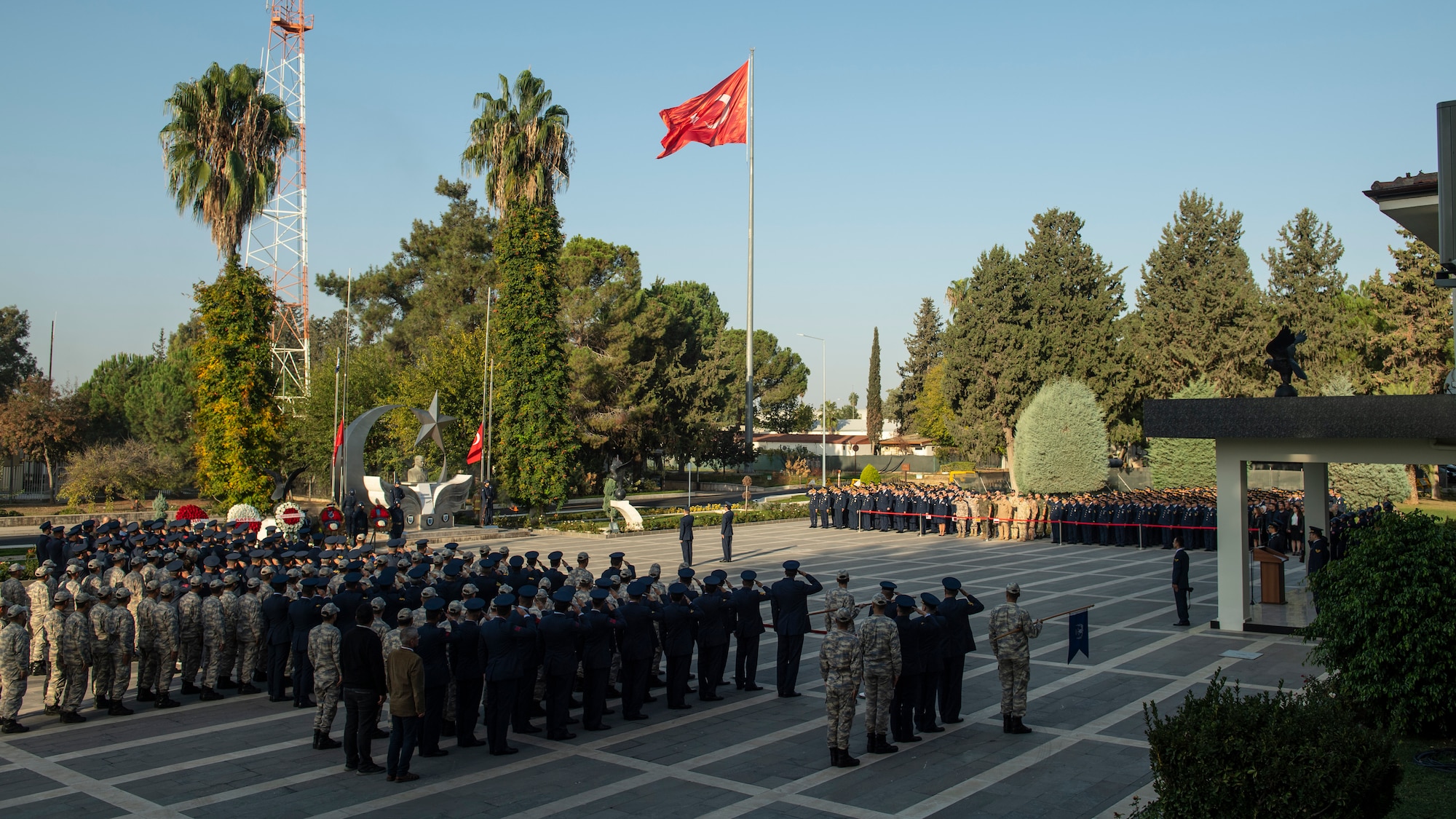 Military members attend Turkish leader memorial