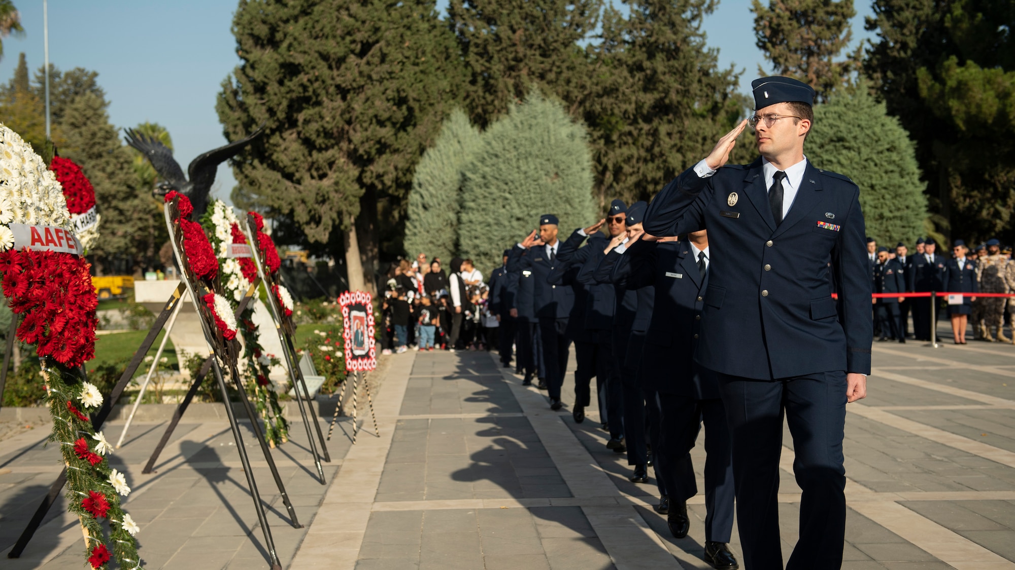 Military members attend Turkish leader memorial