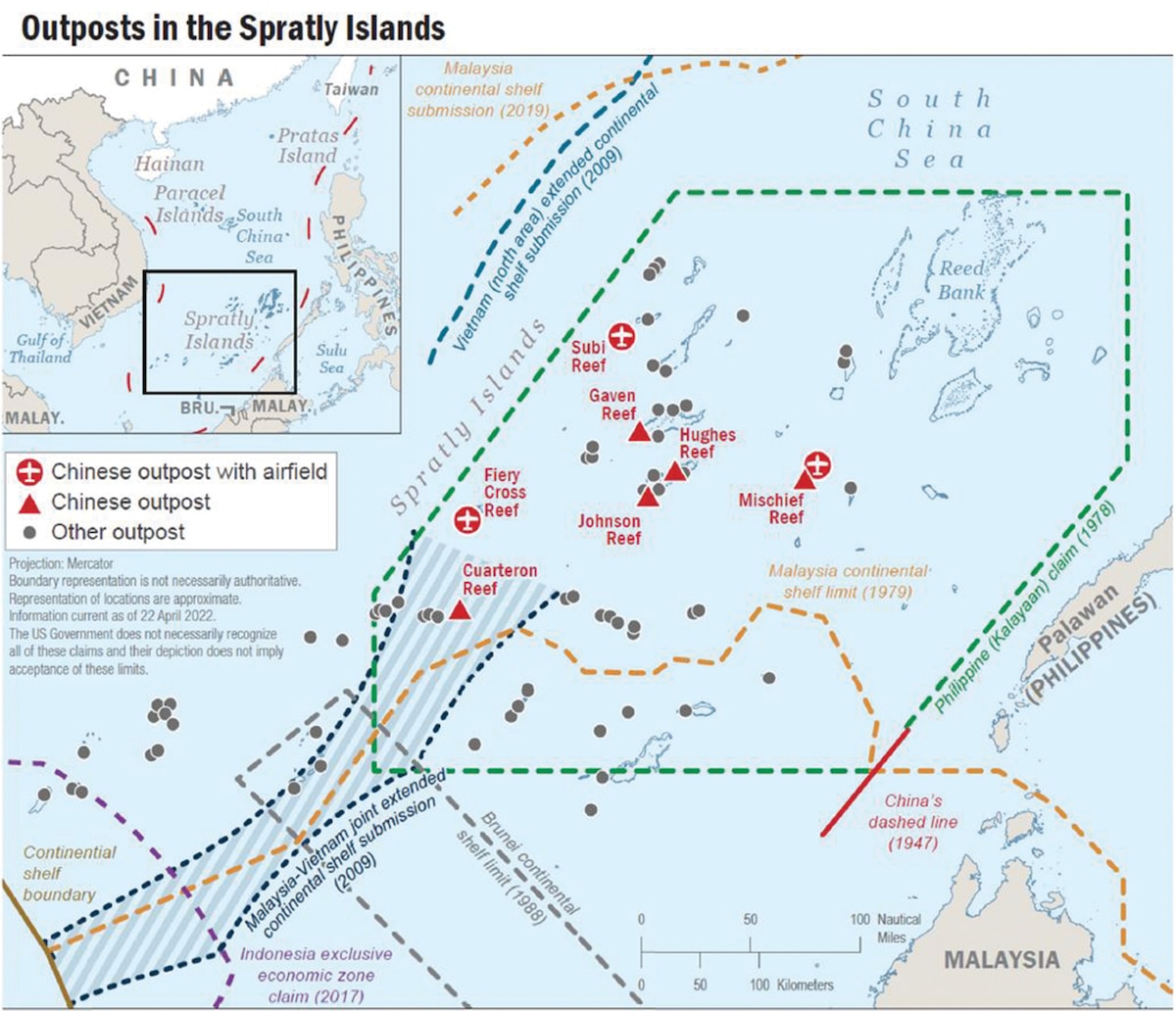 Nine-Dash Line & PLA projection in the South China Sea
