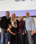 Naval Undersea Warfare Center Division, Keyport Undersea Systems Acquisition and Assessment Division Head Libby Solomon pictured with family during Montana State University’s 2023 Homecoming Awards and Academy of Distinguished Alumni ceremony.