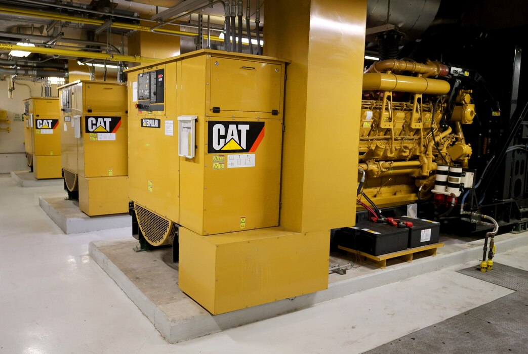 Photo of large, back-up generators at Walter Reed National Military Medical Center.
