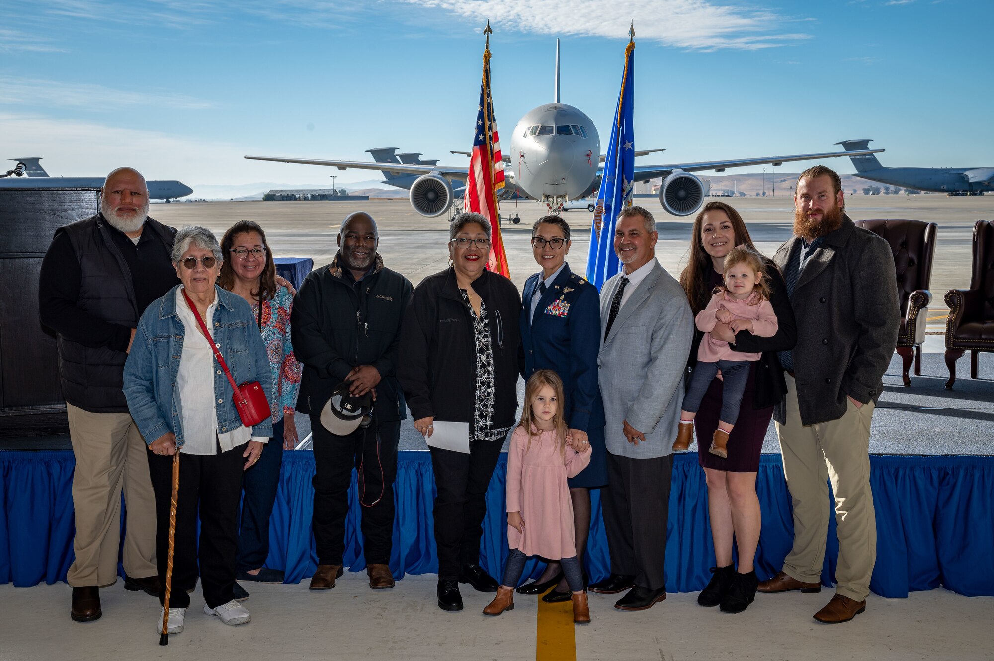 Lt. Col. Emma Piehl assumed command of the 349th Aeromedical Evacuation Squadron on November 4, 2023, at Hangar 46 on Travis Air Force Base, Calif.