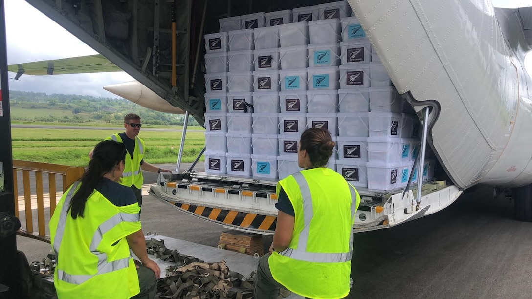 The mission’s objectives included conducting post-storm overflights, assessing the condition of ports and critical infrastructure affected by the cyclone, and providing relief supplies.