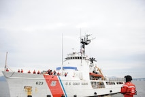 Coast Guard Cutter Steadfast returns to Astoria, Ore., Friday, Nov. 16, 2012, after a two-month deployment.