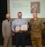 Photo of Jeff Compton receiving his award with Robert Lantka and Col Crocker