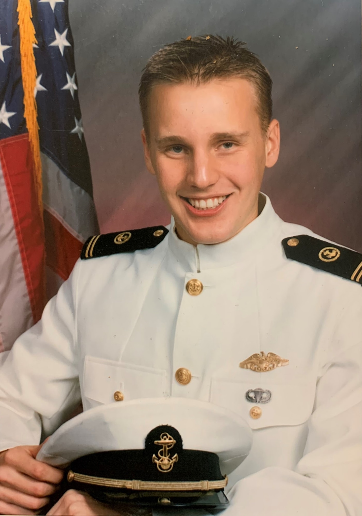 Col. Nicolas Henschel is shown as a cadet at the U.S. Merchant Marine Academy.