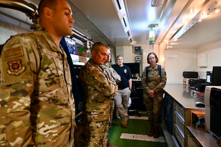 National Guard Bureau (NGB) J39 hosted a WMD-CST Capabilities Symposium allowing federal partners, state/local agencies, and civilian first responders to get an up-close look at the 33rd Weapons of Mass Destruction Civil Support Team (WMD-CST) at the D.C. Armory, Nov. 6, 2023. The team is able to deploy rapidly, respond to an incident within 90 minutes and assist local first-responders in determining the nature of a weapon of mass destruction or chemical, biological, radiological, nuclear, and explosive incidents. Earlier this year, the 33rd WMD-CST acquired a Vehicle-Mounted Radiological Detection System (VMRDS). (U.S. Air National Guard photo by Master Sgt. Arthur Wright)