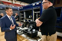 National Guard Bureau (NGB) J39 hosted a WMD-CST Capabilities Symposium allowing federal partners, state/local agencies, and civilian first responders to get an up-close look at the 33rd Weapons of Mass Destruction Civil Support Team (WMD-CST) at the D.C. Armory, Nov. 6, 2023. The team is able to deploy rapidly, respond to an incident within 90 minutes and assist local first-responders in determining the nature of a weapon of mass destruction or chemical, biological, radiological, nuclear, and explosive incidents. Earlier this year, the 33rd WMD-CST acquired a Vehicle-Mounted Radiological Detection System (VMRDS). (U.S. Air National Guard photo by Master Sgt. Arthur Wright)