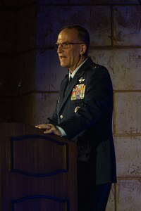 Lt. Gen. John Healy, chief of the Air Force Reserve and commander of Air Force Reserve Command, delivers his keynote address during the 55th Annual Airlift/Tanker Association Convention, Nov. 11, 2023, in Grapevine, Texas. This year’s conference featured ten keynote speakers and 20 seminars centering on forging mobility warriors that effectively project the Joint Force and America’s lethality. Additionally, 70 industry partners proposed 89 solutions to AMC leadership, aiming to advance mobility capabilities and eliminate mobility gaps.