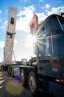 A Transporter Erector is retracted during a training exercise at Minot Air Force Base, North Dakota, Nov. 16, 2023. The Transporter Erector transports, stores, removes and emplaces the Minuteman III Missile. (U.S. Air Force photo by Airman 1st Class Alexander Nottingham)