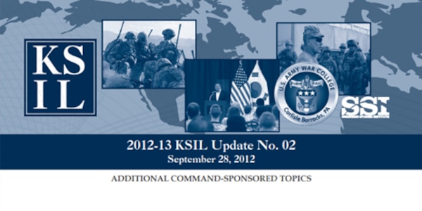 Cover for 2012-2013 Key Strategic Issues List Update No. 2