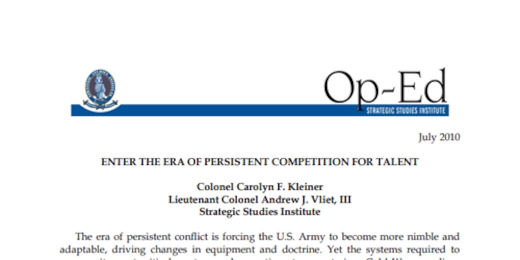 Cover for Enter the Era of Persistent Competition for Talent