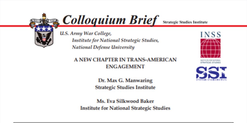 Cover for A New Chapter in Trans-American Engagement