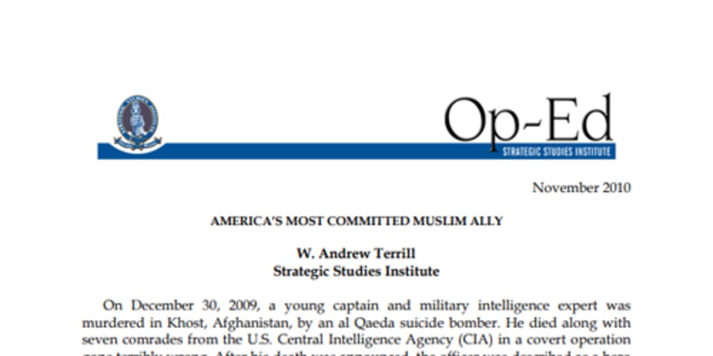 Cover for America's Most Committed Muslim Ally