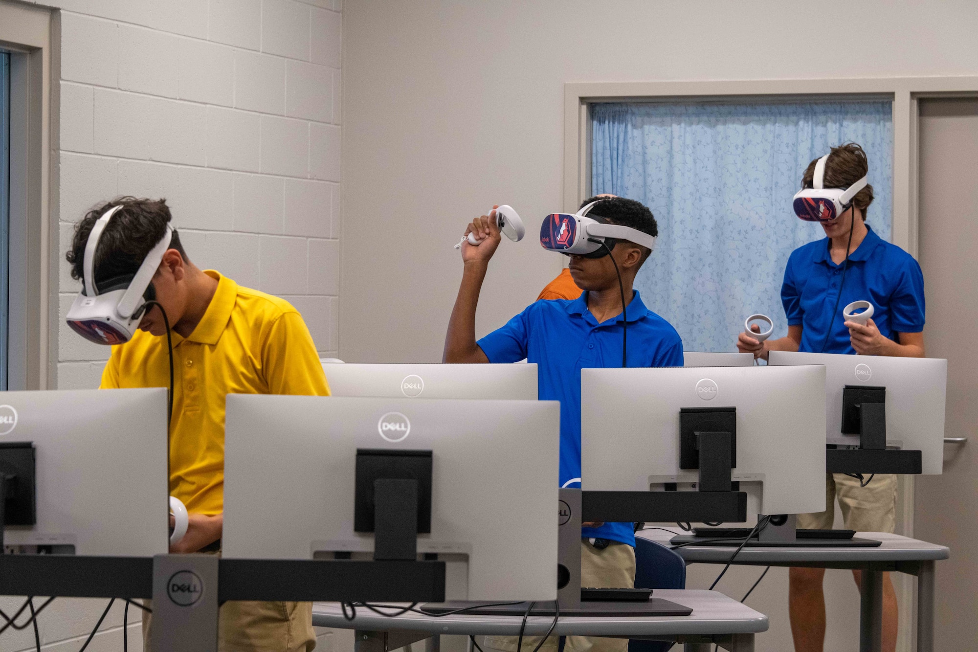 The Air University K-12 Science, Technology, Engineering and Mathematics Outreach Program awarded the first Augmented Reality/Virtual Reality Lab in Montgomery, Alabama to Booker T. Washington Magnet High School, Oct. 25, 2023.