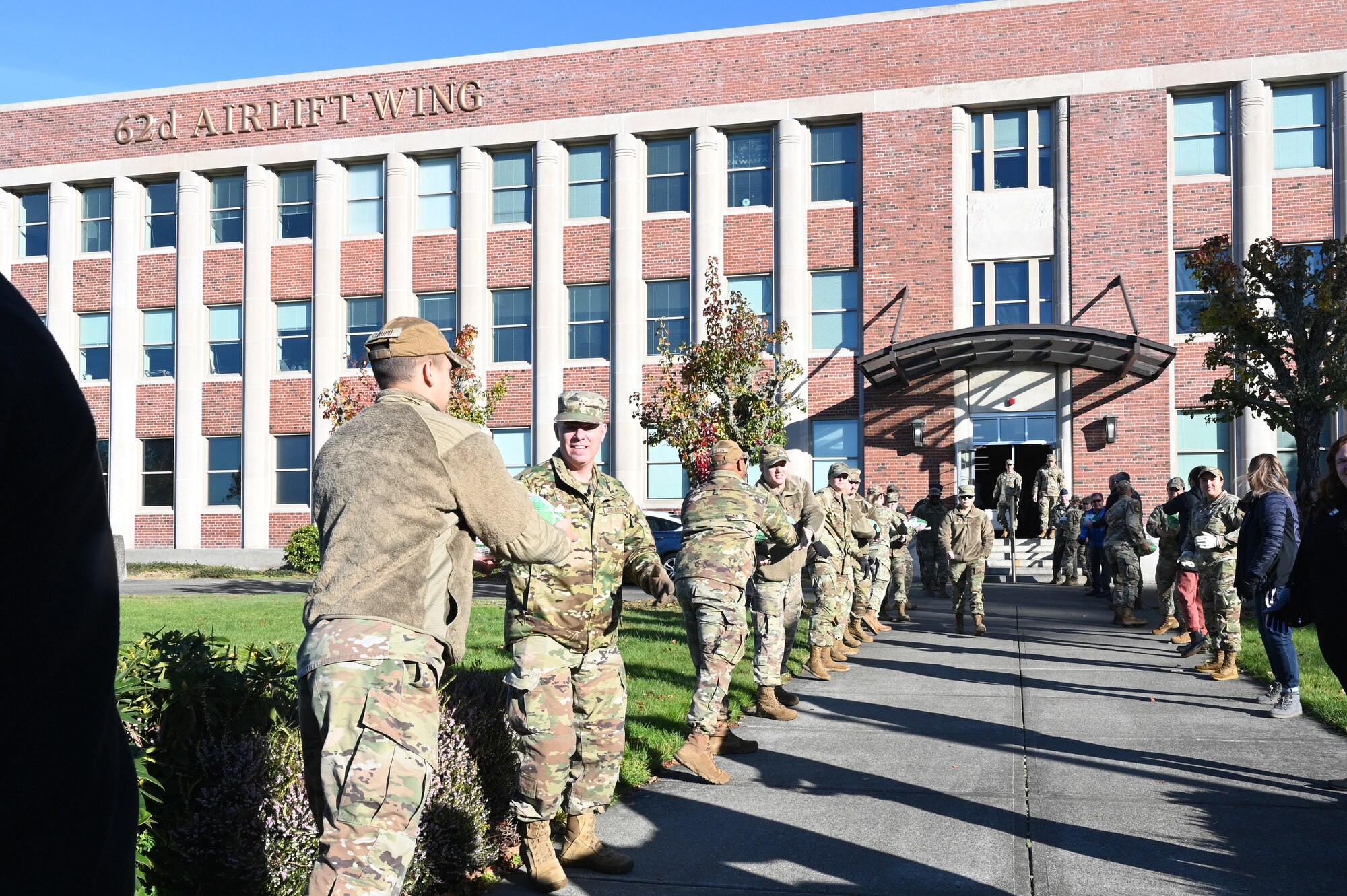 Operation Turkey Drop is an event in which the community, local businesses and leadership from around JBLM give out turkeys to Team McChord Airmen and their families in celebration of Thanksgiving.