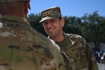 U.S. Air Force Col. Josh Koslov, 350th Spectrum Warfare Wing commander and Lt. Gen. Kevin Kennedy, Commander, 16th Air Force (Air Force Cyber), pose for a photo, at Eglin Air Force Base, Fla., Nov. 3, 2023. The 350th SWW mission is to develop and employ evolutionary, cutting-edge capabilities for warfighters that will make decisive impacts in battle, achieving commanders’ objectives and allowing warfighters to beat pacing competitors across the spectrum. (U.S. Air Force photo by Staff Sgt. Ericka A. Woolever)