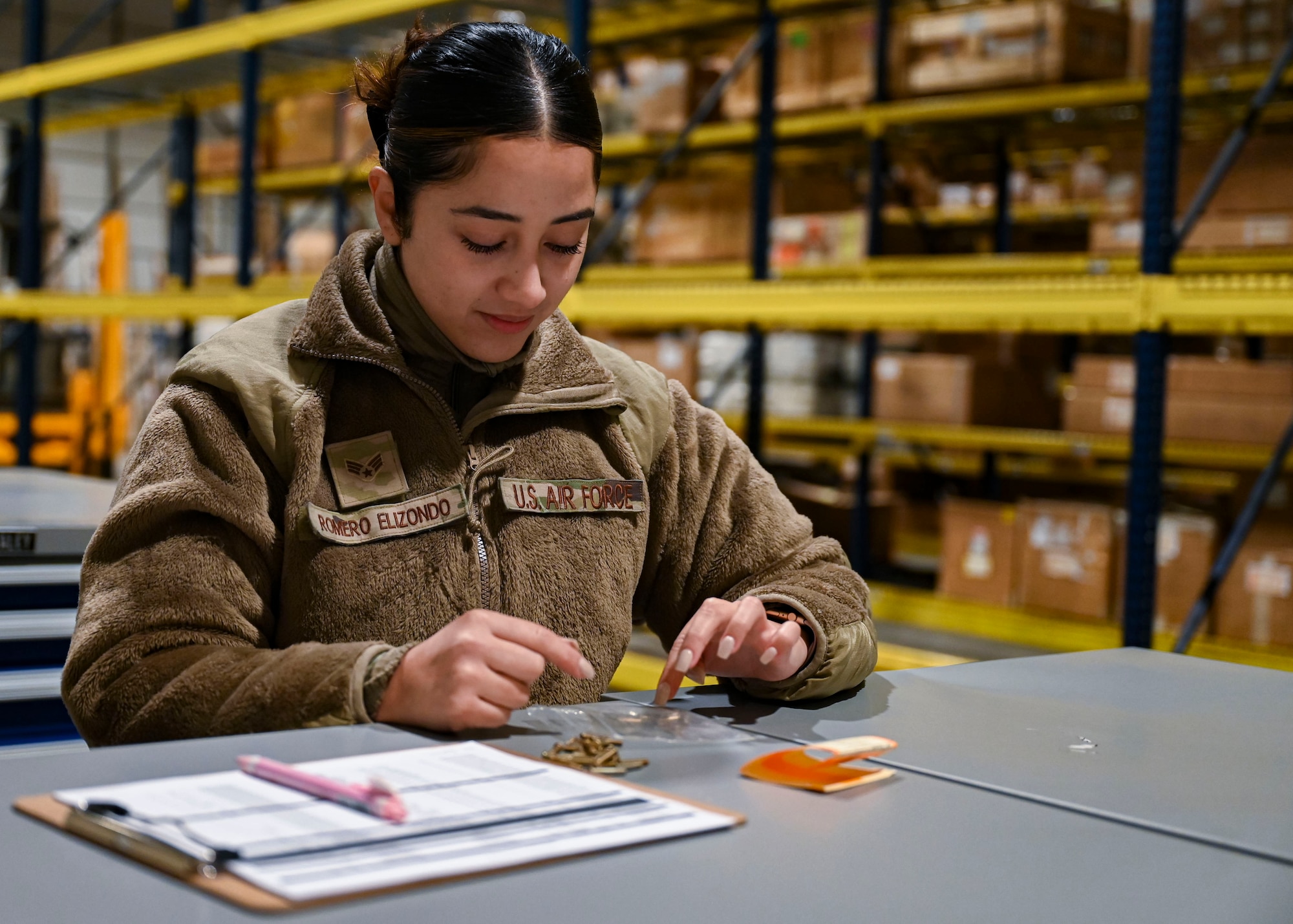 Every year material management inventory Airmen complete an annual inventory for all warehouses on the installation to make sure that assets are accounted for.