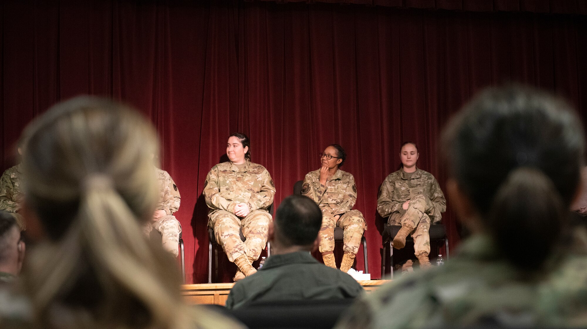 Service members and civilians across Joint Base Lewis-McChord came together to attend a Women’s Forum hosted by Airmen of Team McChord Nov. 17, 2023. The event featured a diverse panel of women comprised of Army and Air Force officers, enlisted and civilians. They shared their collective experiences to foster a sense of connectivity among Team McChord, inspiring and motivating the attendees.