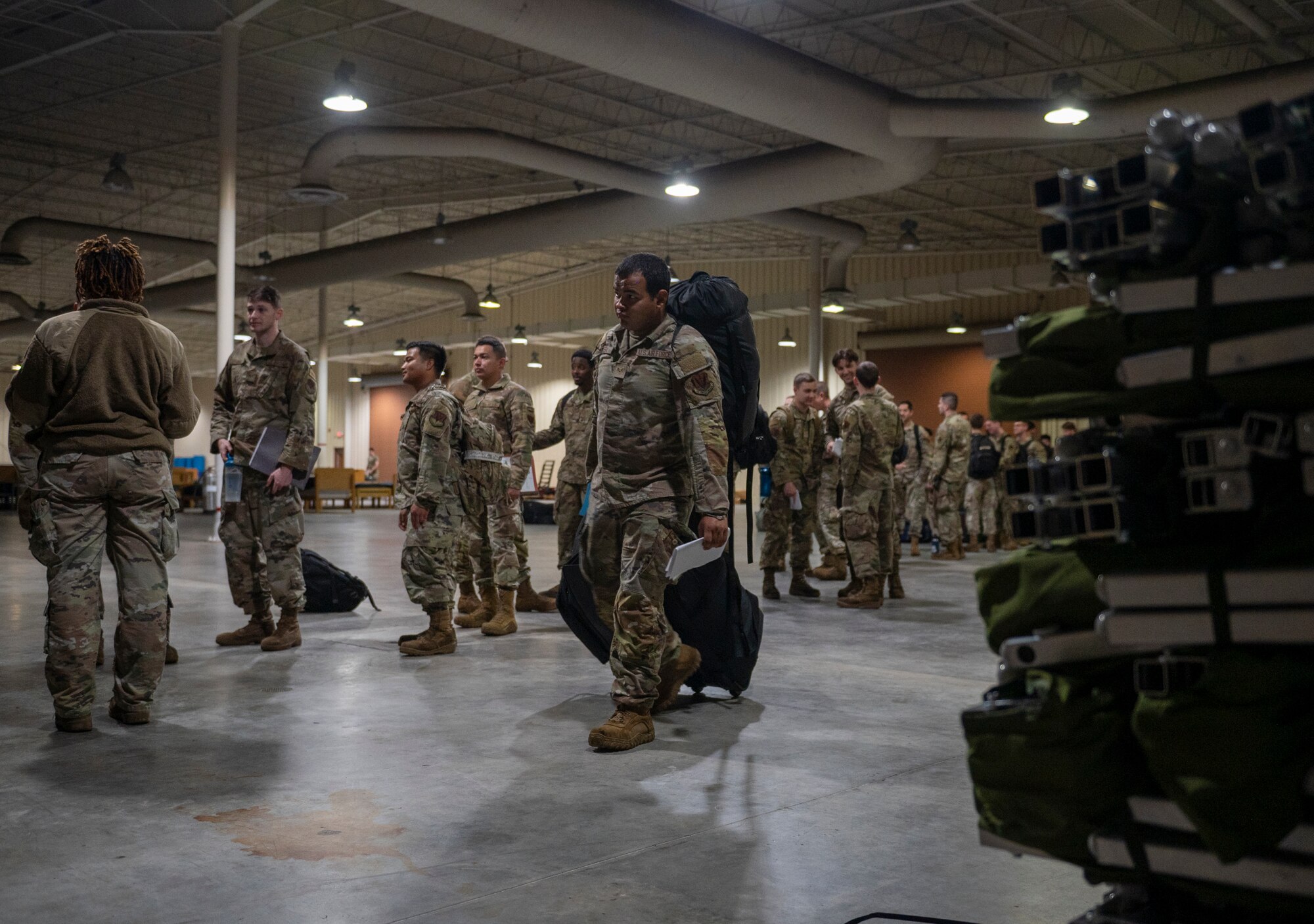 Airmen depart a contingency location