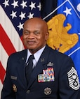 U.S. Air Force National Guard Senior Enlisted Advisor to the Chief of the National Guard Tony Whitehead poses for his official portrait in the Army portrait studio at the Pentagon in Arlington, Va., Nov. 20, 2023.