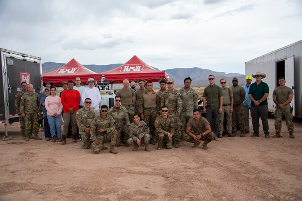ERDC Robotics for Engineer Operations (REO) Team demonstrating their Unmanned Ground Vehicles (UGV) at the 2023 Position, Navigation, Timing Assessment Experiment (PNTAX).