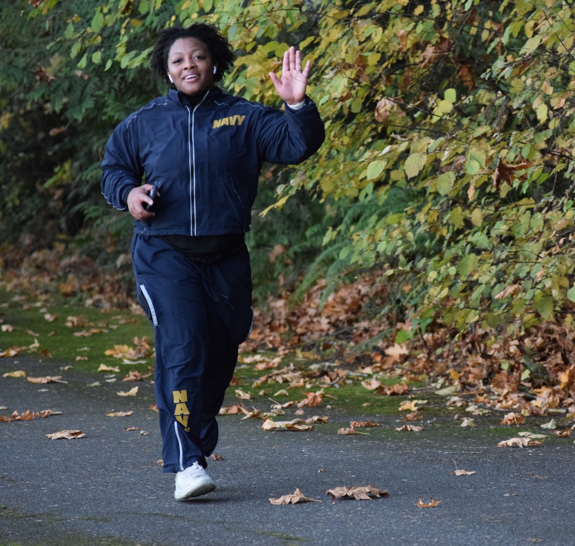 Going cold turkey trotting…With temperatures hovering in the high 30s and low 40s, the weather accentuated Naval Hospital Bremerton’s annual Turkey Trot 5K run/walk held in conjunction with the Great American Smoke Out, Nov. 16, 2023. That event helped raise awareness – and heart rates - on the hidden dangers associated with using tobacco products. “The GASO Turkey Trot is symbolic in that smoking impairs capacity to engage in aerobic fitness and impedes the ability to meet the Navy’s periodic health assessment goals and expectations. Quitting improves all of that! In fact, quitting and running a 5K [3.1 miles] produce a double benefit from continued tobacco use,” said Patrick Graves, NHB Tobacco Cessation Counselor (Official Navy photo by Douglas H Stutz, NHB/NMRTC Bremerton public affairs officer).