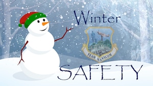 Image of a winter graphic with snowman.