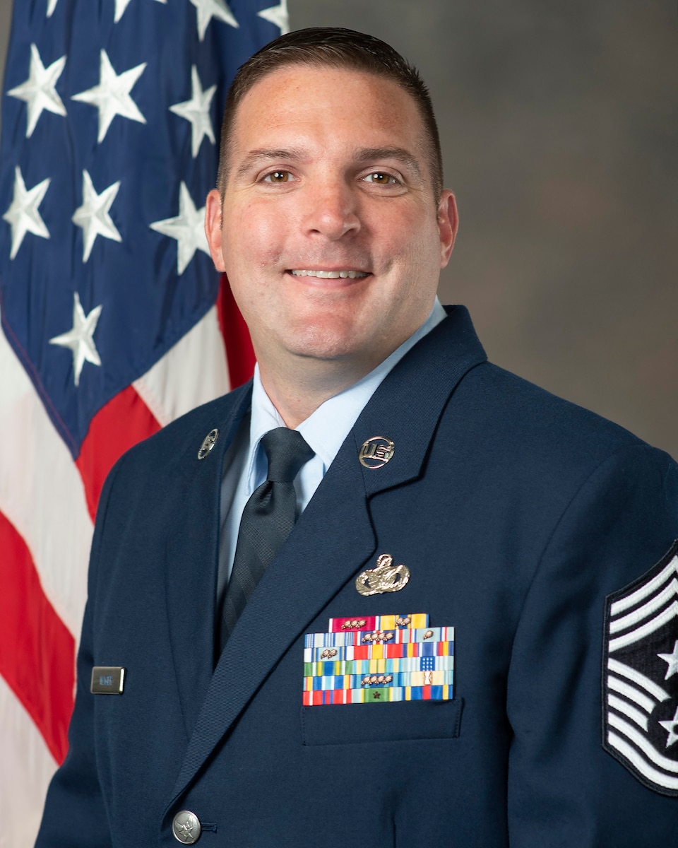 Chief Master Sgt. Gordon Wager, 445th Airlift Wing command chief. (U.S. Air Force photo by R.J. Oriez)