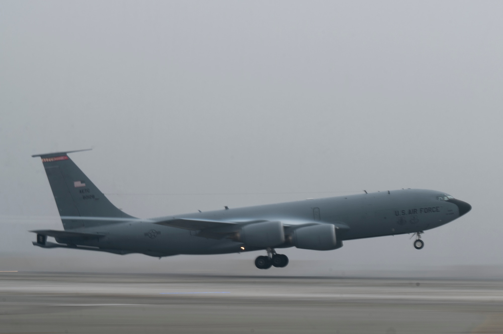 A KC-135 takes off