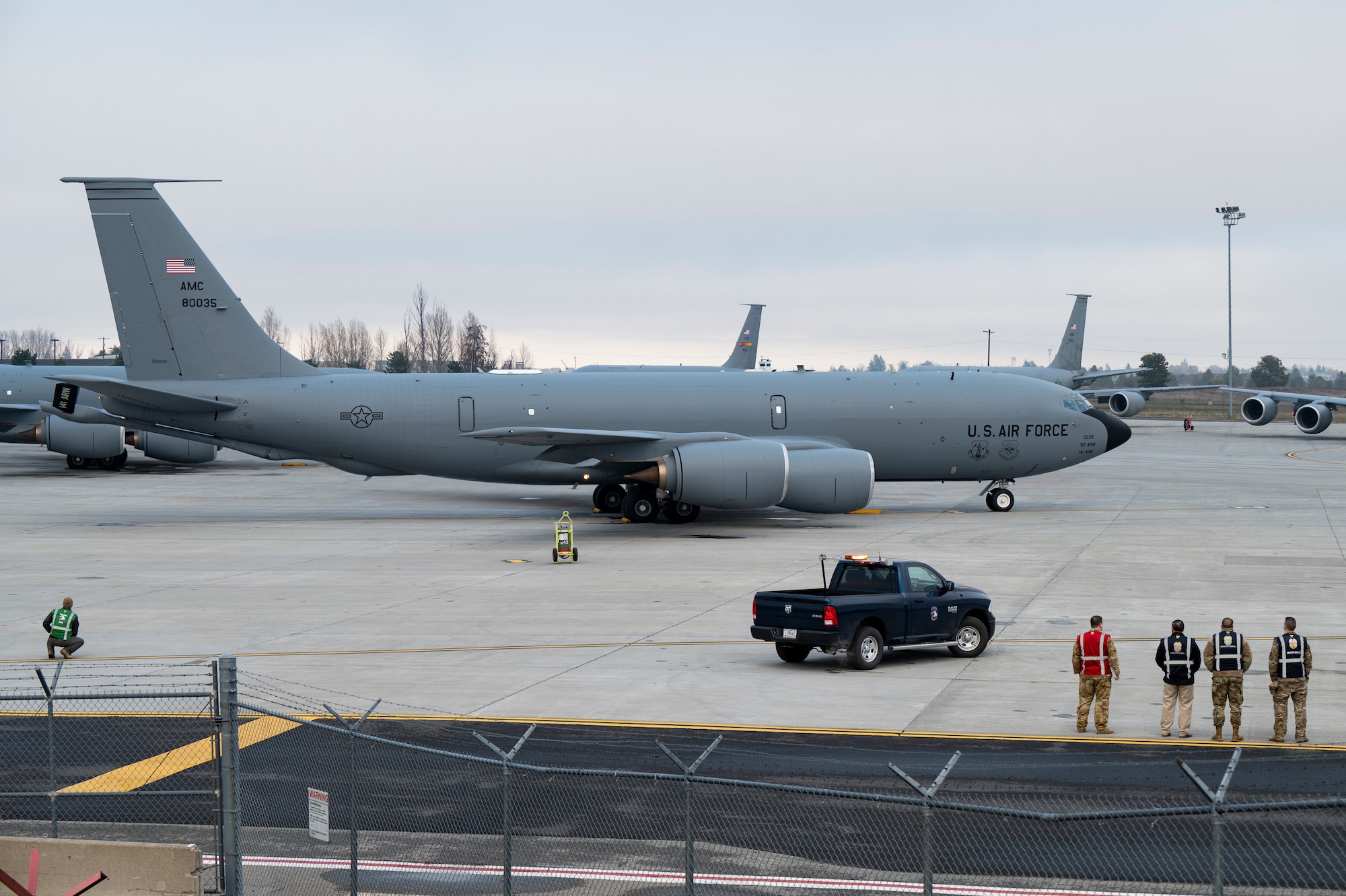 Inspectors observe a KC-135