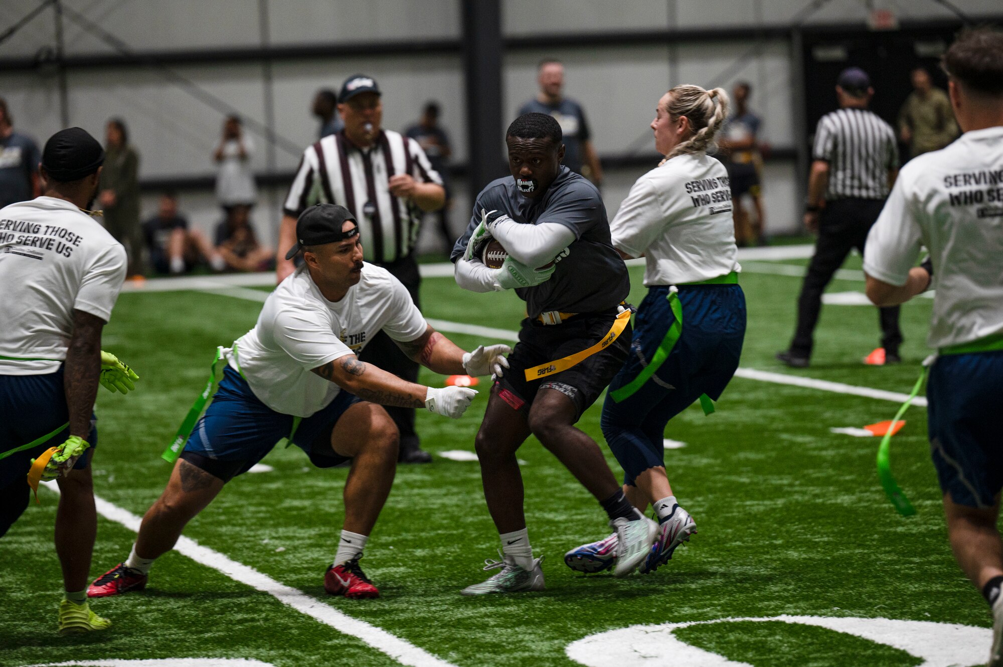 Members of the 81st Training Wing participated in the Battle of the Branches at the Saints Practice Facility, Louisiana.