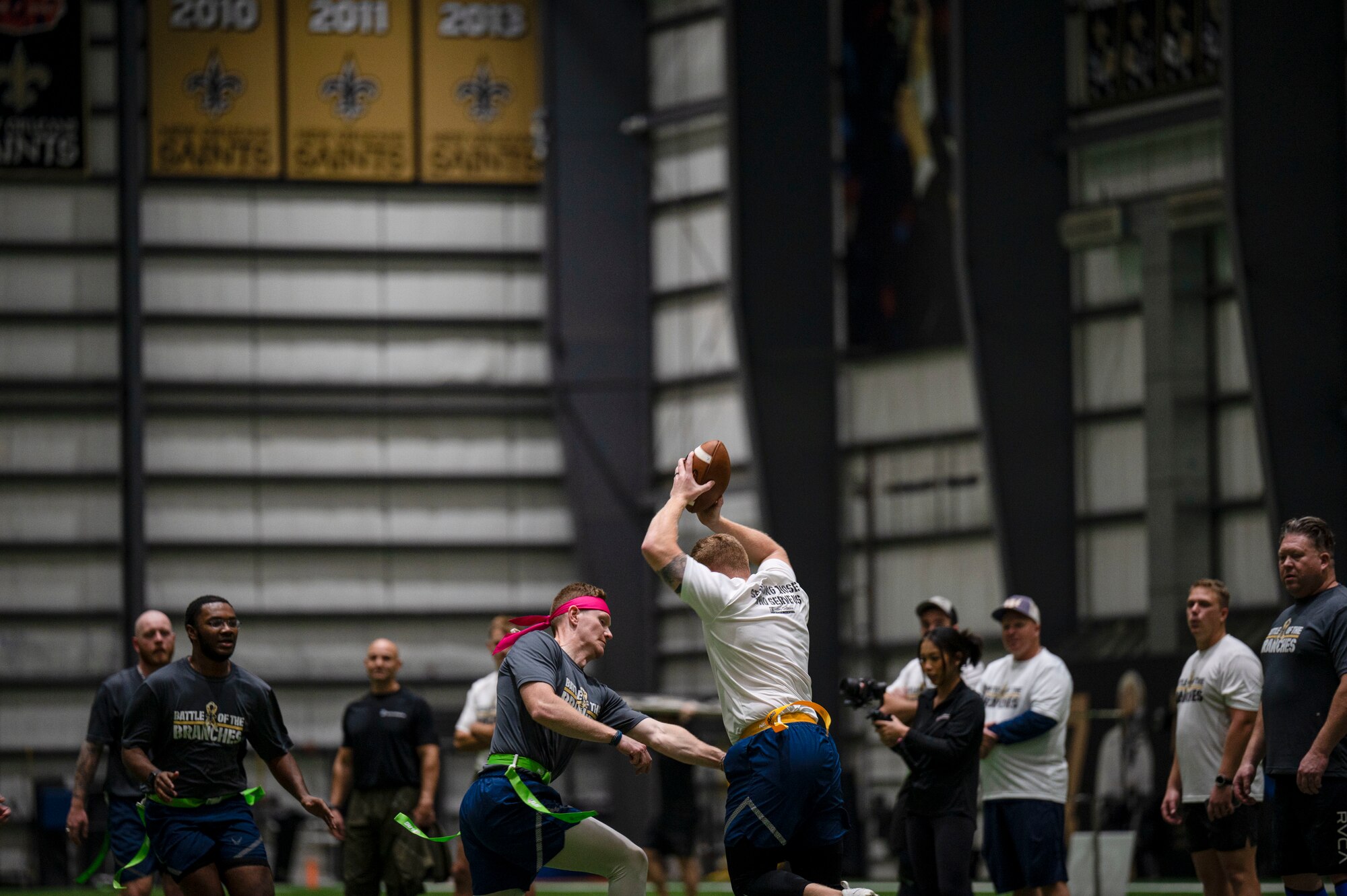 Members of the 81st Training Wing participated in the Battle of the Branches at the Saints Practice Facility, Louisiana