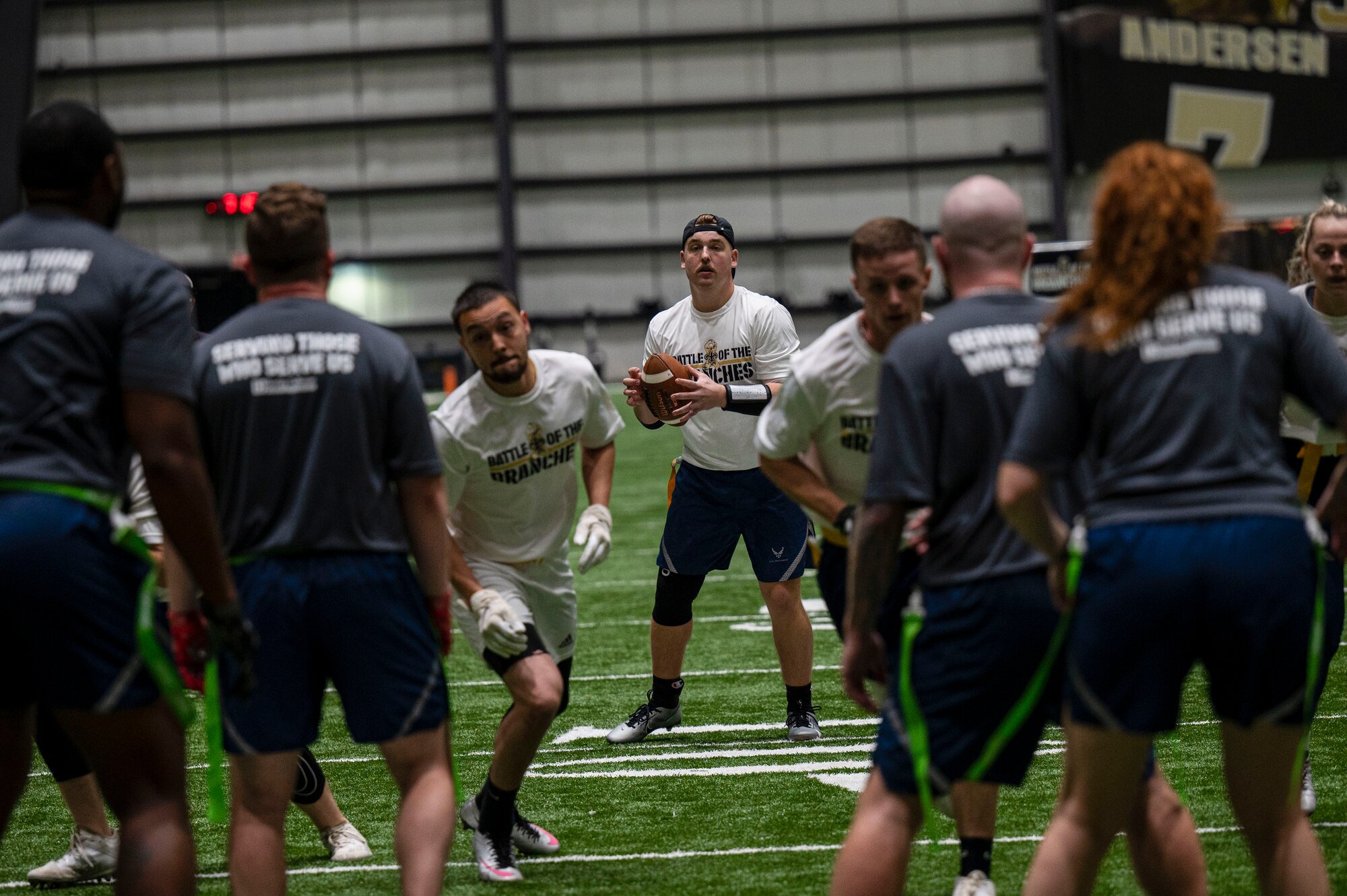 Members of the 81st Training Wing participated in the Battle of the Branches at the Saints Practice Facility, Louisiana.