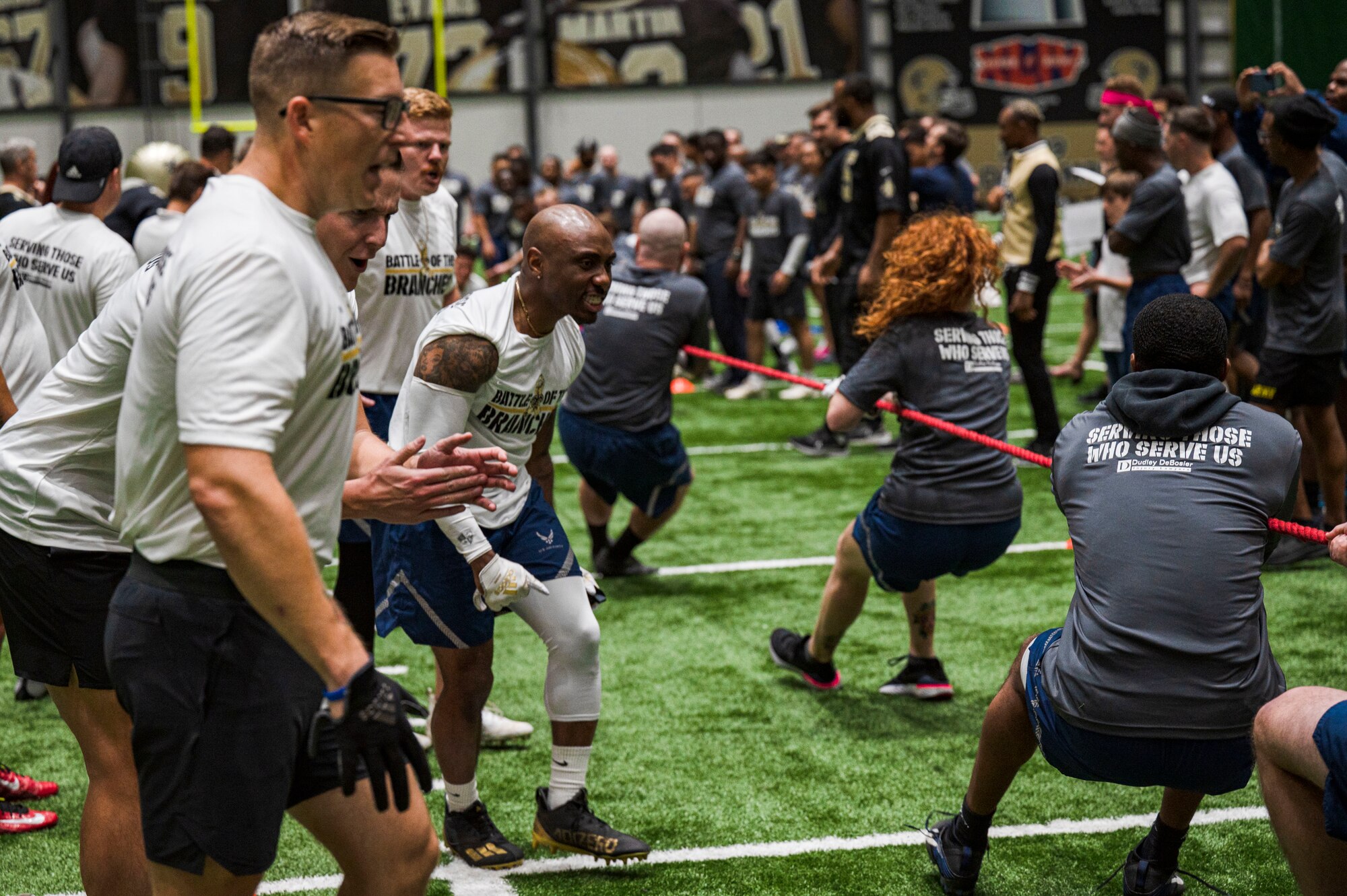 Members of the 81st Training Wing participated in the Battle of the Branches at the Saints Practice Facility, Louisiana