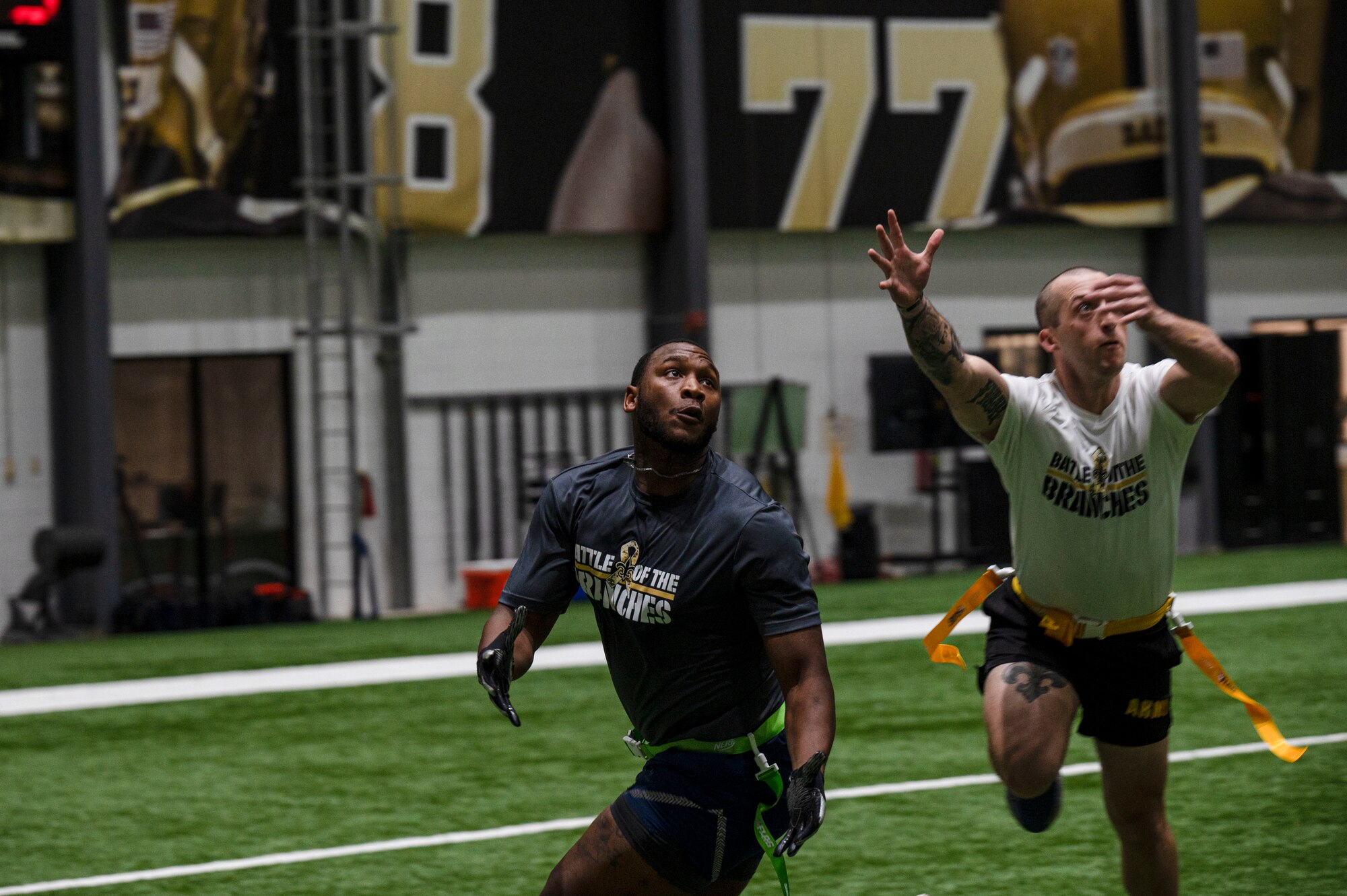 Members of the 81st Training Wing participated in the Battle of the Branches at the Saints Practice Facility, Louisiana.