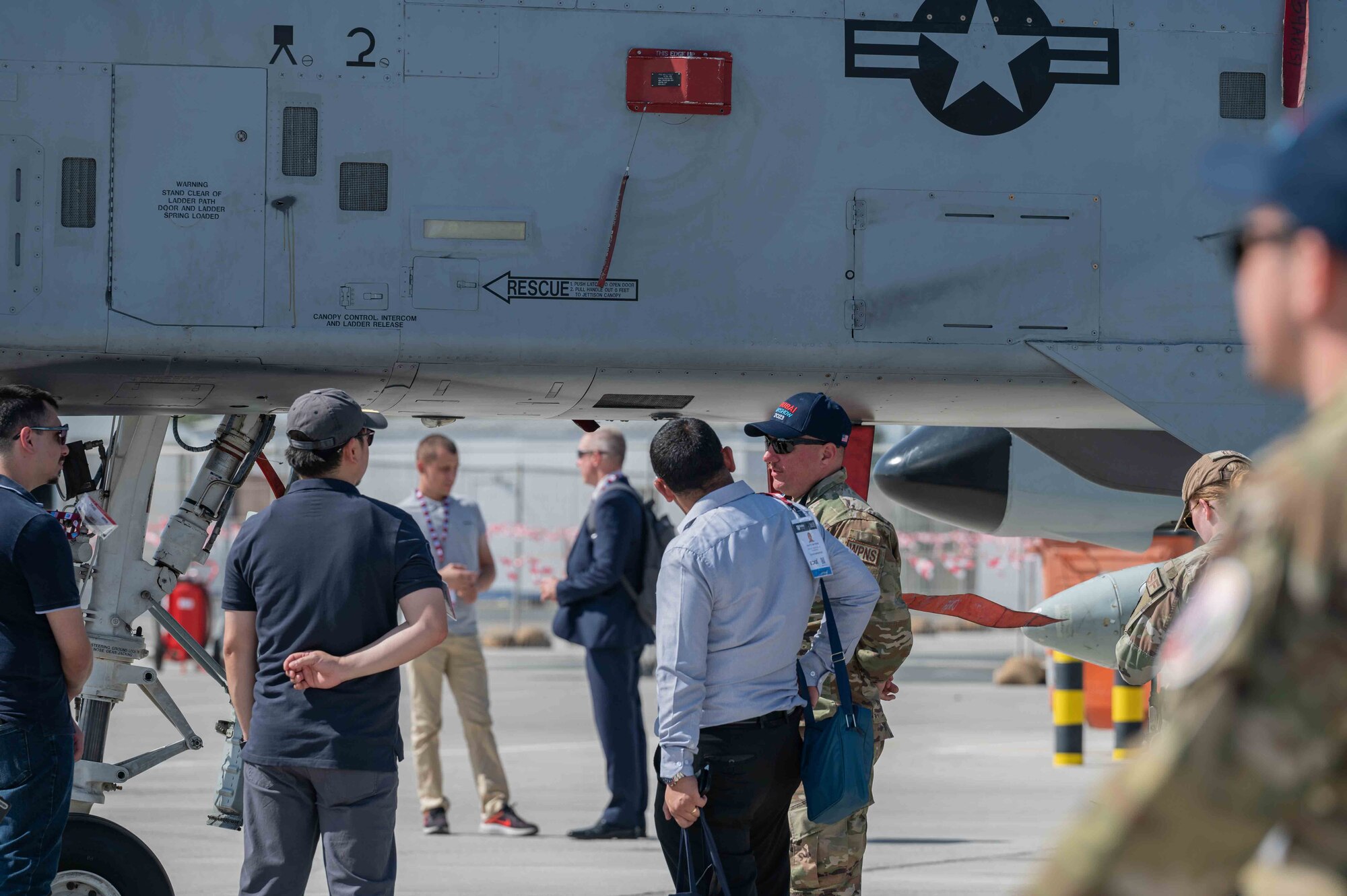 People attend an airshow.