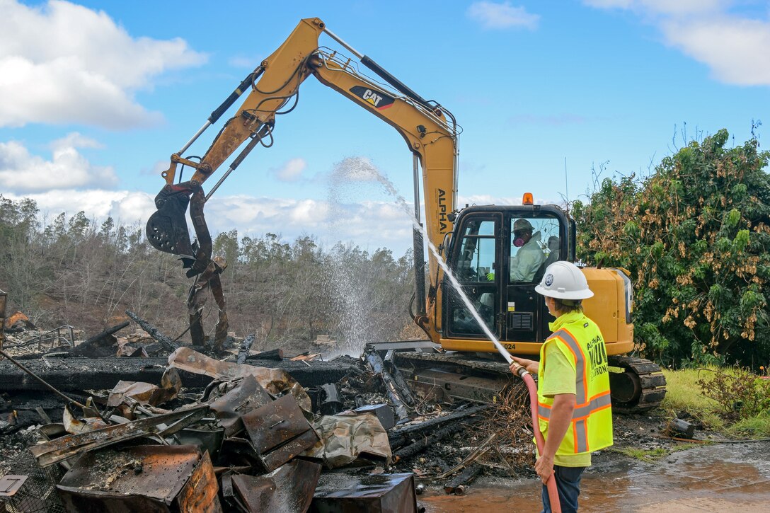 The U.S. Army Corps of Engineers began Phase II private property debris removal in Kula, Hawai‘i, Nov. 7.