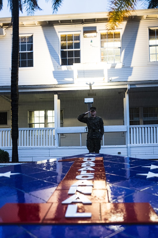 The Lowering of the colors represented a close to the historic building known as the White House