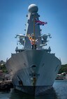 A photo from 2019 of the Royal Navy Daring-class air-defence destroyer HMS Duncan (D37).