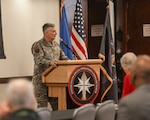 North American Aerospace Defense Command and U.S. Northern Command commander Gen. Glen D. VanHerck delivered opening remarks at the second annual Special Operations Forces Symposium at Fort Carson, Colo., Oct. 23, 2023.