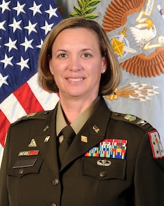 U.S. Army Col. Michelle Williams poses for an official photo at Fort Jackson, South Carolina, June 27, 2023. Williams became the U.S. Army Finance and Comptroller School commandant during a ceremony July 21, 2023. (U.S. Army photo)