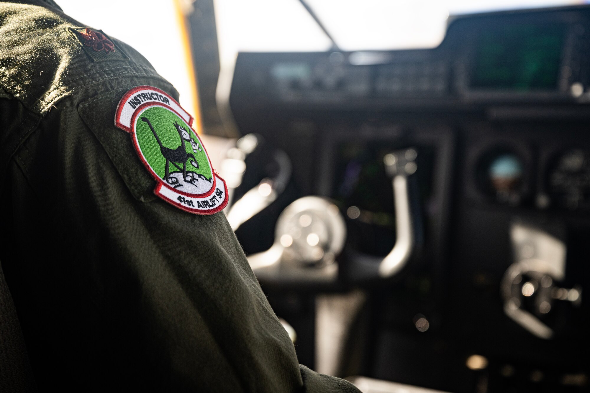 C-130 pilot prepares for take-off