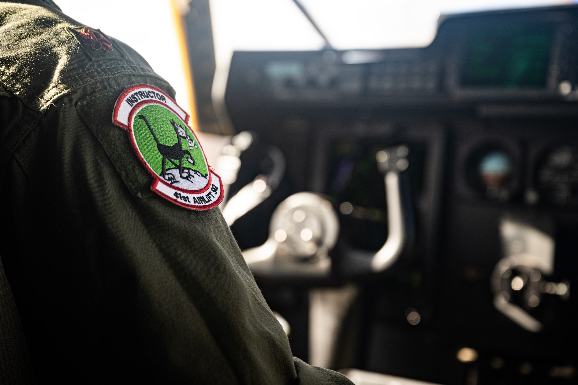 C-130 pilot prepares for take-off