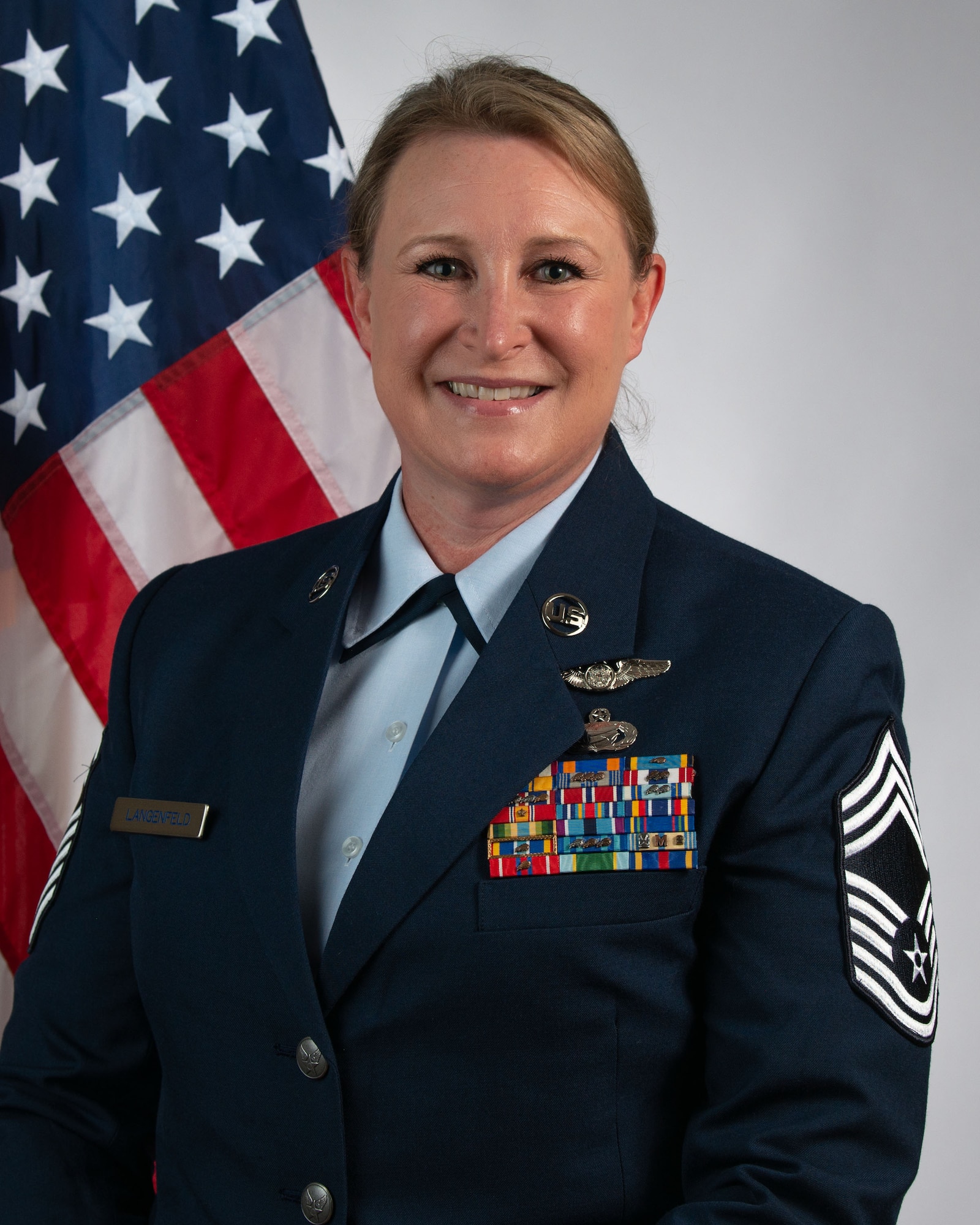 NIAGARA FALLS, NY- Command Chief Master Sergeant Camille Langenfeld, who joined the New York Air National Guard’s 107th Fighter Interceptor Wing in 1990, became the 107th Attack Wing’s top enlisted Airmen during an October 22, 2023 ceremony at Niagara Falls Air Reserve Station.